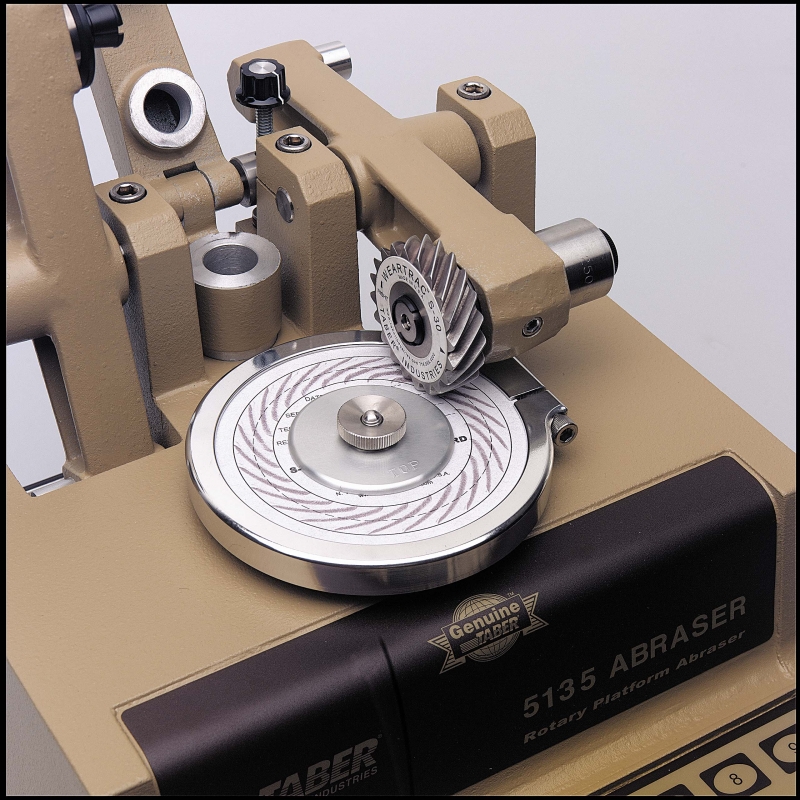 Taber Calibration - checking wheel alignment Taber Calibration - checking wheel alignment