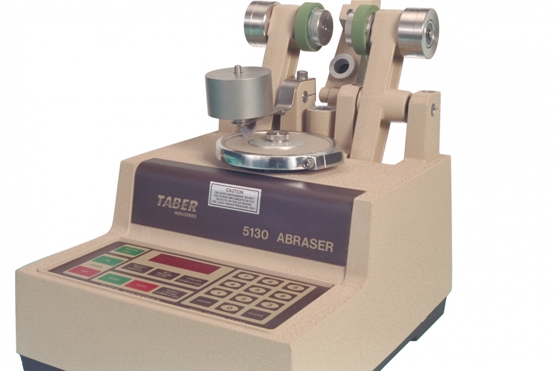 Taber Abraser with Scuffing Head Attachment Taber Abraser with Scuffing Head Attachment